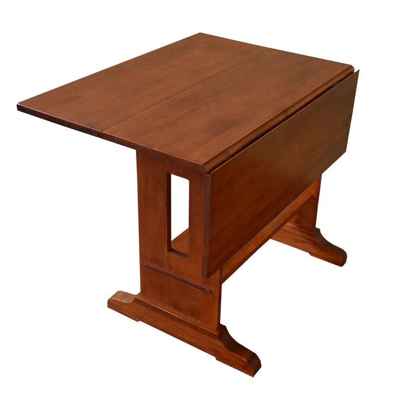 Extendable Oak Solid Wood Dining Table, Michael's Cherry, 30" H