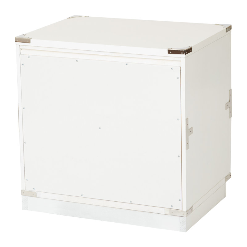 Commode d'appoint 2 tiroirs Harrison, Blanc