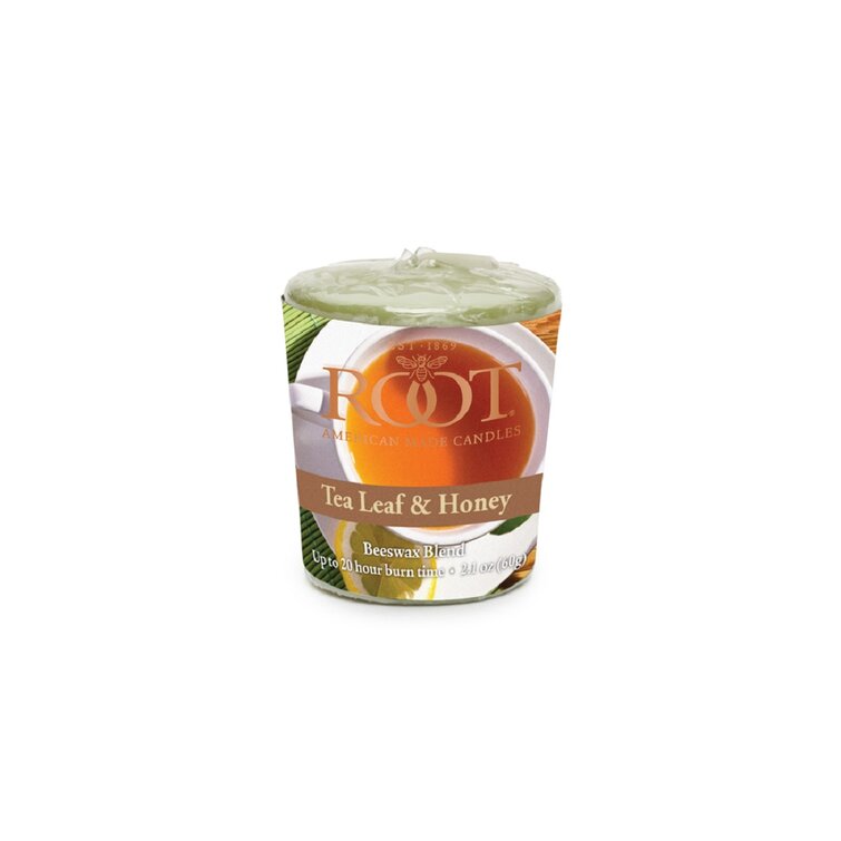 Root Candles Tea Leaf And Honey Scented Votive Candle 