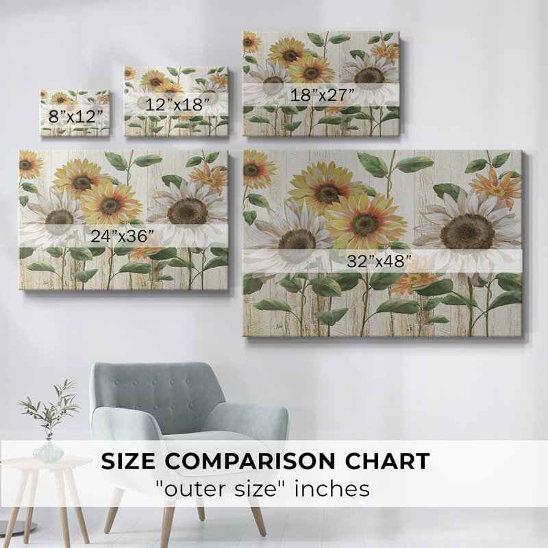 Tournesol Surprise-Toile tendue avec châssis, H 32 po x l 48 po