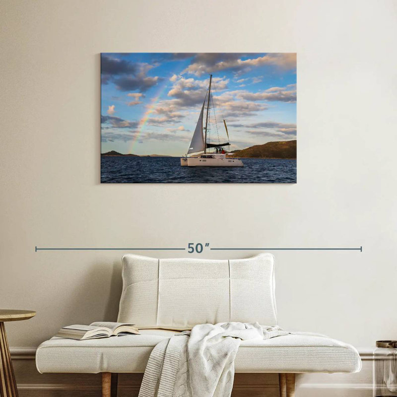 Mehar Rainbow Over Catamaran, 24" H x 36" W