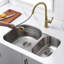 32" x 21" Undermount Stainless Steel Double Bowl Kitchen Sink-111909041