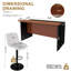 Ensemble de table de salle à manger avec deux tabourets de bar, conception d'éclairage DEL pour la salle à manger-392860901-392860900-392860923