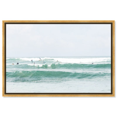 Sea Waves Canvas Californian Retro Wall Art By Notoriart