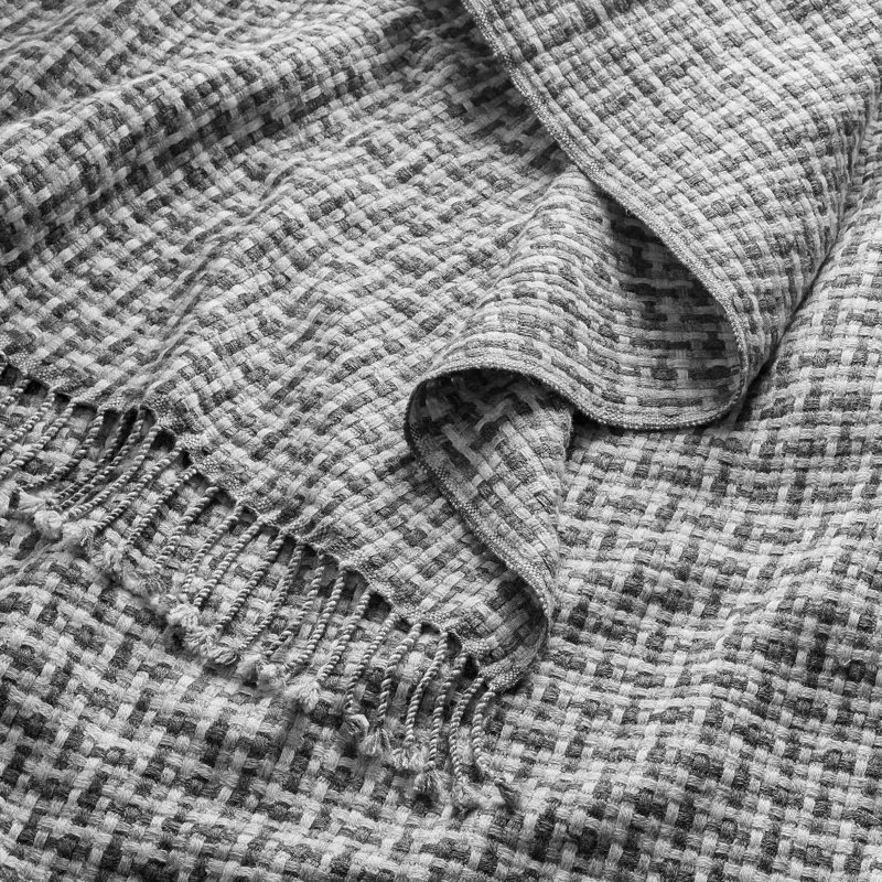 Chaperone Hand Woven Throw Blanket, Gray