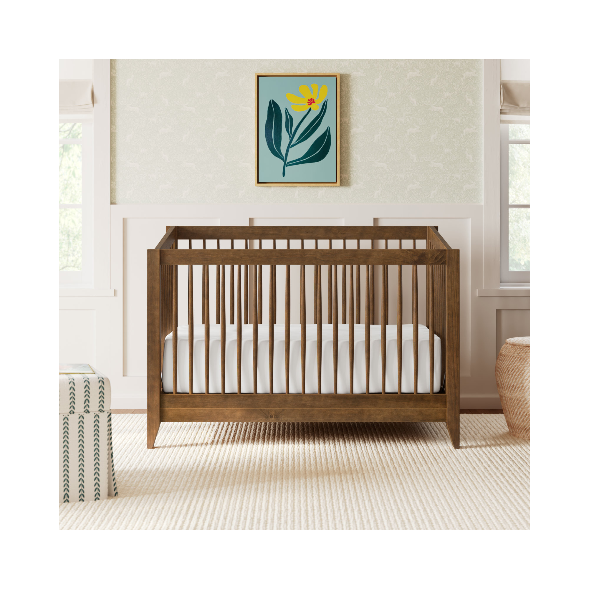 Sprout 4-in-1 Convertible Crib, Natural Walnut