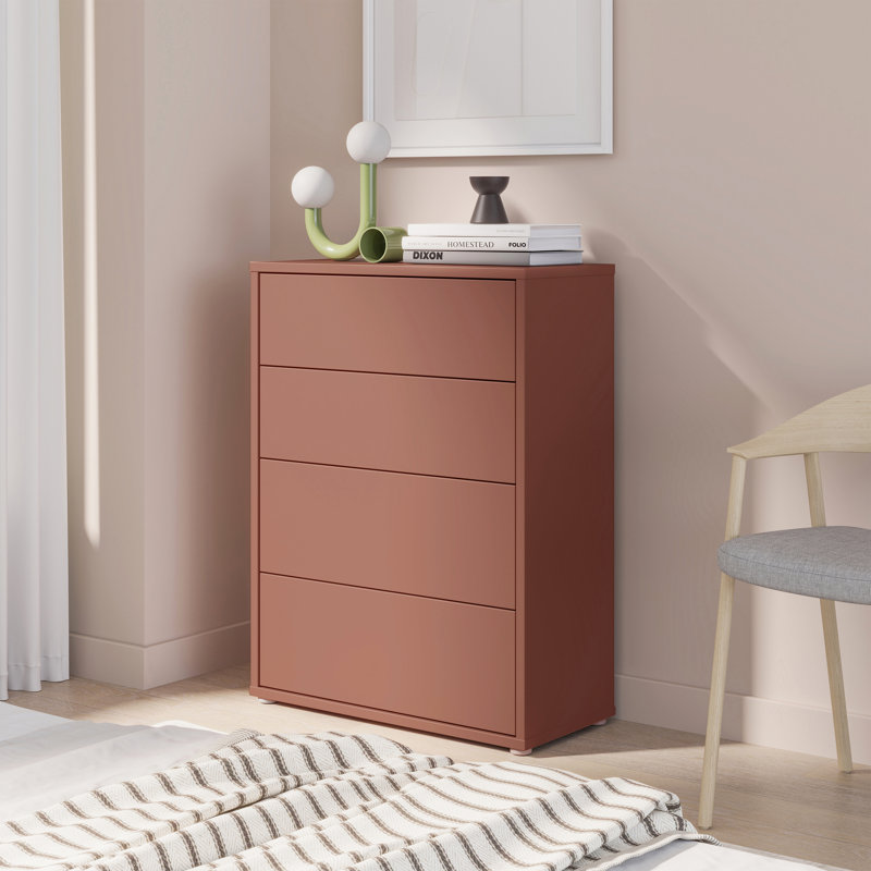 74.5cm W 4 - Drawer Chest of Drawers, Orange