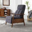 Fauteuil inclinable rembourré - Siège et dossier confortables Fauteuil inclinable gris foncé-1949489632
