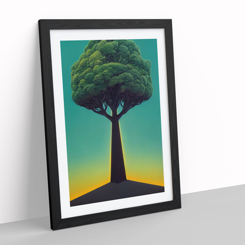 Awesome Tree No.2 - Single Picture Frame Print, 64cm H x 46cm W x 2cm D, Black Framed
