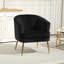 Fauteuil d'appoint en tissu avec pieds en métal doré pour chambre à coucher -1539674773