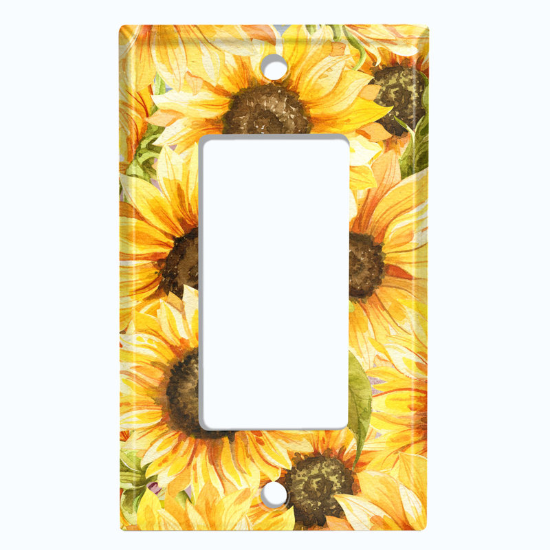 Patterned 1 - Gang Toggle Light Switch Standard Wall Plate