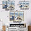 «Beach Pottery in Blue and White Tones III», ensemble de reproductions d'art mural-107182164-107182167