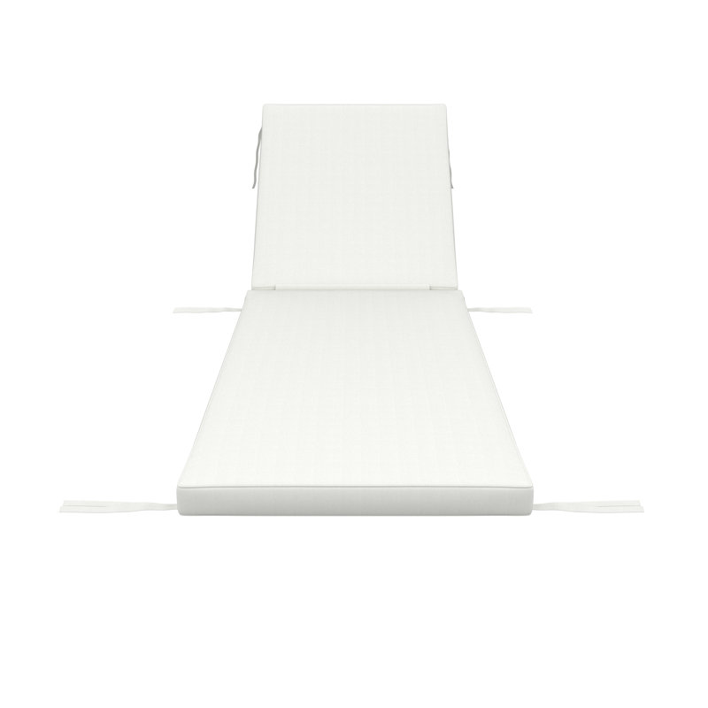 Outdoor Chaise Cushion With Sunbrella Fabric, 23" W x 75" D, Sunbrella® Canvas White