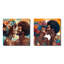 Beautiful Black Couple In Love - Ensemble de 2 collages romantiques carrés-457335728-457335738