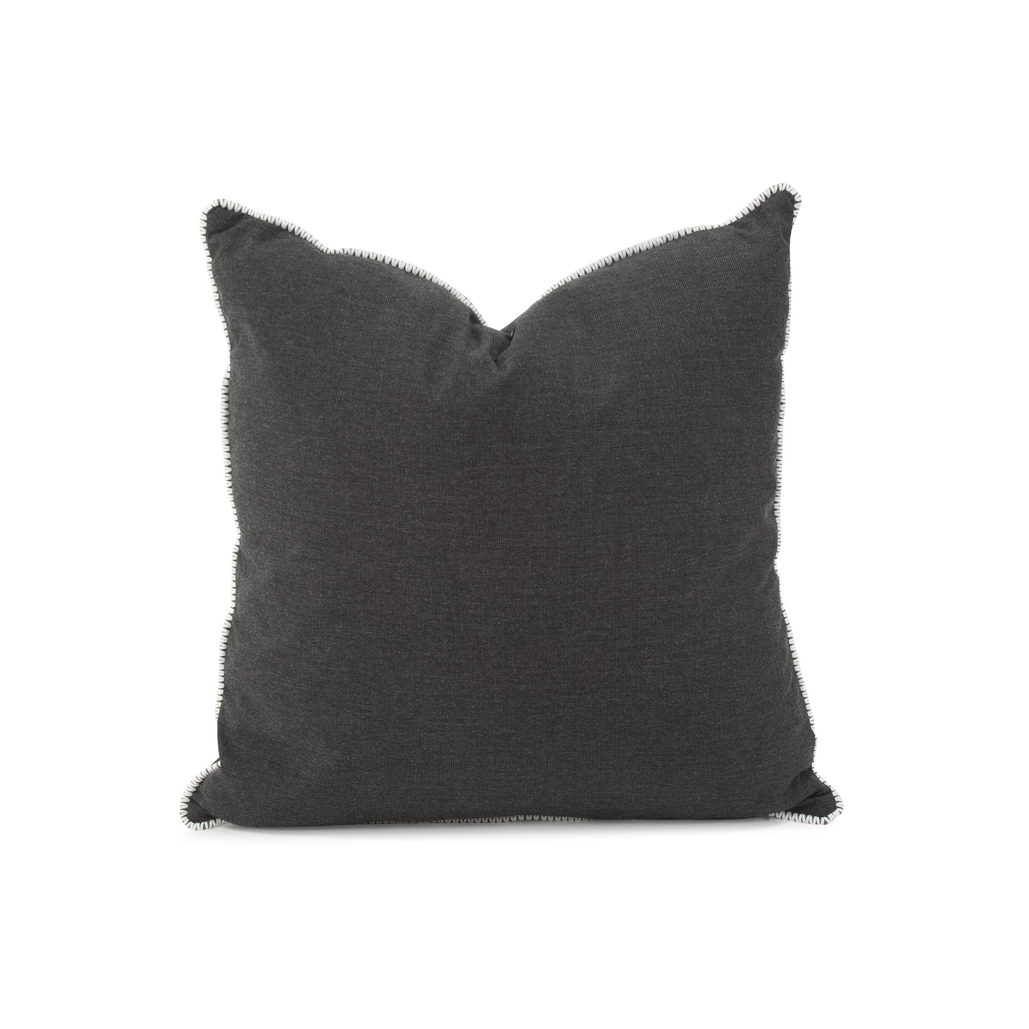 Delijah Sunbrella® Indoor/Outdoor Throw Pillow, 24" x 24", Seascape Charcoal