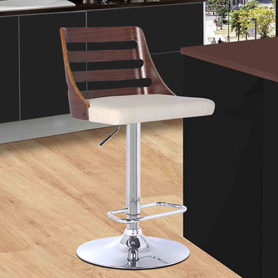 Delphine Swivel Upholstered Adjustable Height Counter Stool with Metal Frame