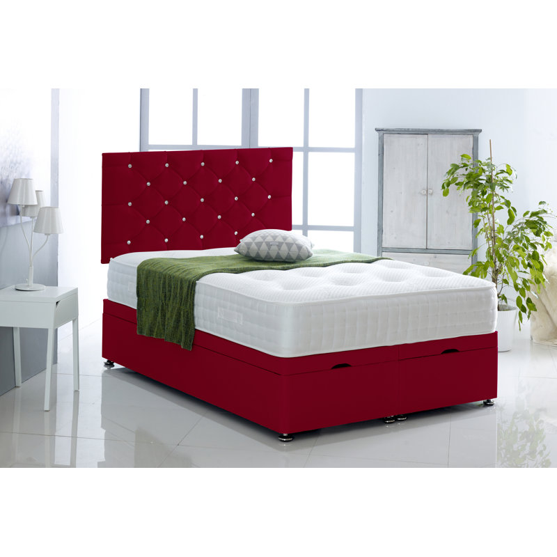 Fick Upholstered Ottoman Storage Bed, Super King (6'), Brown