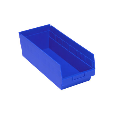 0BB2A04D51394628859ED529706FEA0A STORE-MORE Part Organizer Blue Bins 18" L x 9" W x 6" H 10 Pack