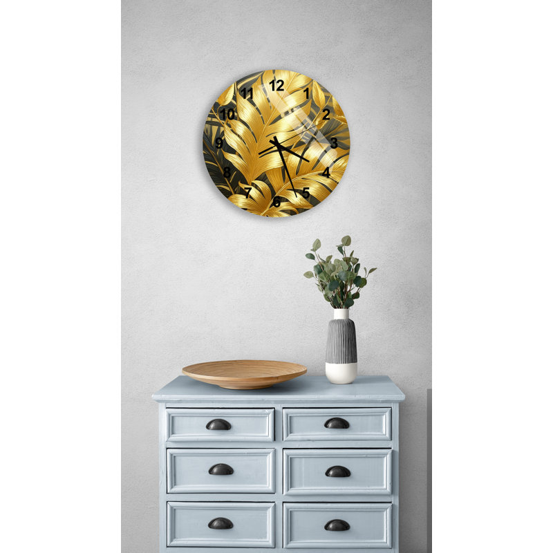 Horloge murale silencieuse Glam, Noir
