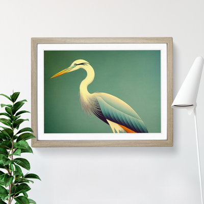 Unreal Heron Bird - Framed Print