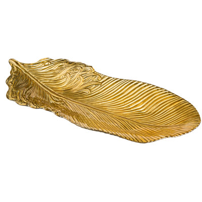 Plateau décoratif en verre plumes Akerstrom