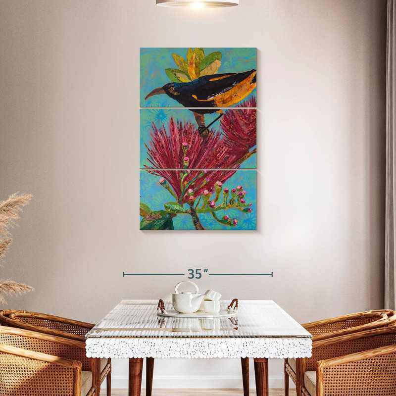 Brampt Hawaiian Bird III, 45" H x 28" W