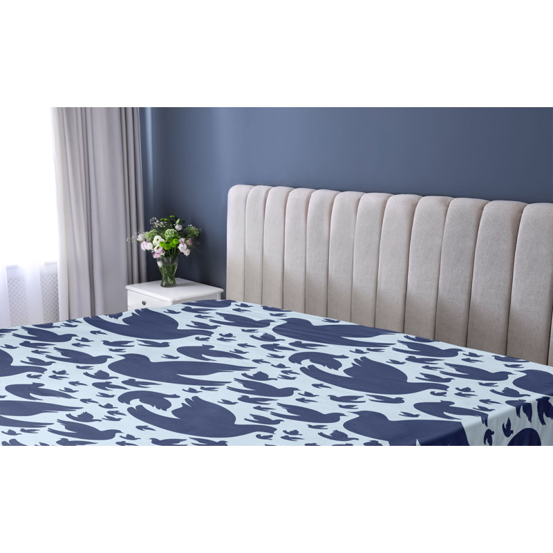 Drap-housse à imprimé oiseaux Ambesonne, Drap-housse de taille simple