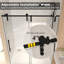 44-48 "x76" H Porte de douche coulissante en verre trempé noir mat sans cadre 5/16 "(8mm)