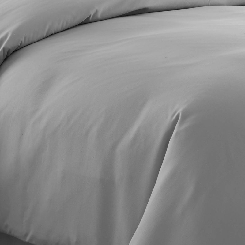 Southshore Fine Linens Vilano Duvet Cover Set, Oversized 110 GSM Microfiber Bedding with Hidden Zipper Closure and 4 Corner Ties, 1 Pillow Sham, Twin/Twin XL, Steel Grey