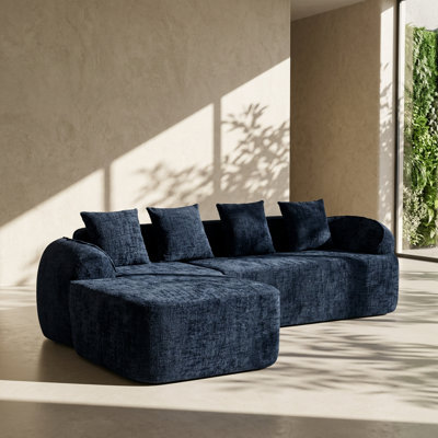 Canapé modulaire en L Chenille l 101,18 po x P 66,93 po x H 25,59 po Retro Arc
