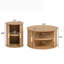 Ensemble de 2 tables basses rondes emboîtables, avec porte tambour ronde Mid-Century-1864108287