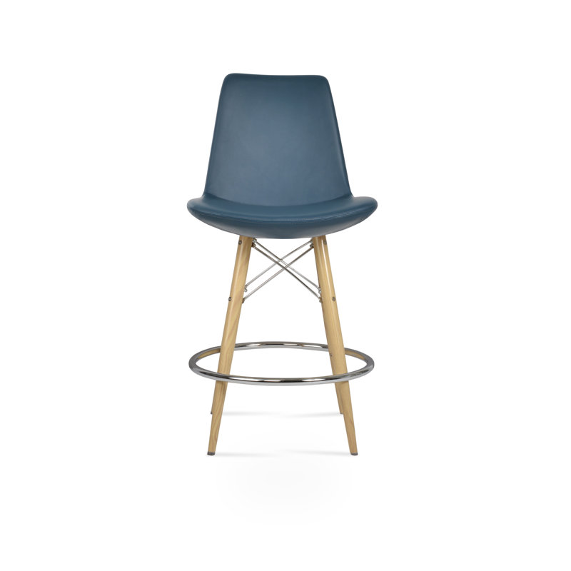 Tabouret de bar Eiffel, Noir, Tabouret de comptoir (siège d'une hauteur de 24 p, Noir