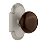 Cottage Plate with Brown Porcelain Door Knob