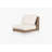 Brown Wicker Outdoor Armless Chair Conversation Set, Palisades Cream