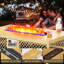 Ensemble de mobilier d'extérieur en rotin 7 pièces avec table de feu