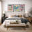 Classical Artwork "Vibrant Colorful Henri Matisse Wall Decor, Modern Abstract Landscape Wall Pictures, Large Framed Canvas Giclee Print 3 Pieces Wall Art Set" 16"x24"x3 pcs, 24"x36"x3 pcs-91875224-91875225