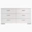 Commode 6 tiroirs blanche ultrabrillante