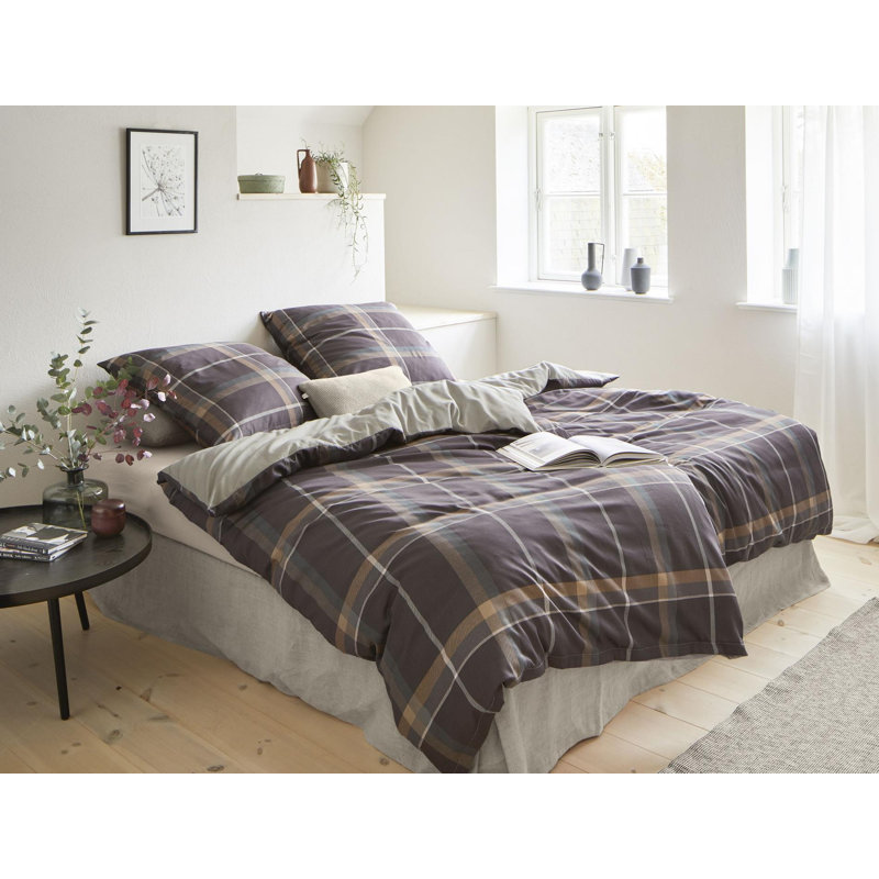 Sky 8422 Mako Satin Duvet Cover Set, Berry, 155 x 200cm - 1 Pillowcase ( 80 x 80cm)