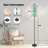 PeeNoke 68.5" Standing Floor Lamp Turquoise white seamless mandala ornament Traditional Dimmable Metal Pole Lamp with Linen Lampshade LED Bulb Included