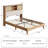 Rattan Bed Frame With Headboard & Storage Shelves-110712837