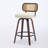 (Set Of 3)26" W Swivel Sturdy Wood Frame With Thick Upholstered And Pu Leather Bar Stools, With Rattan Lowback And Footstool Barstools-114239799