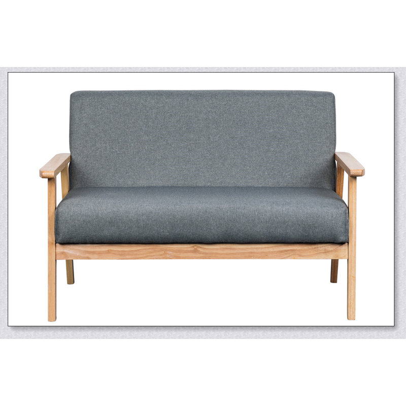 Causeuse Bahamas gris foncé de 45 po, parfaite pour les espaces compacts et les sièges modernes et confortables., Noir