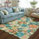 Johy Modern Floral Machine Washable Area Rug with Non-Slip Backing