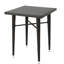 Table de bar carrée de 81 cm (32 po) - Table de jardin en fer forgé au design charmant, 104 cm (41 po) H x 83 cm (32,5 po) L x P, mobilier de jardin brun aux nuances variées, pigmentée