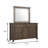 62.6" W Transitional Dresser, Dark Walnut
