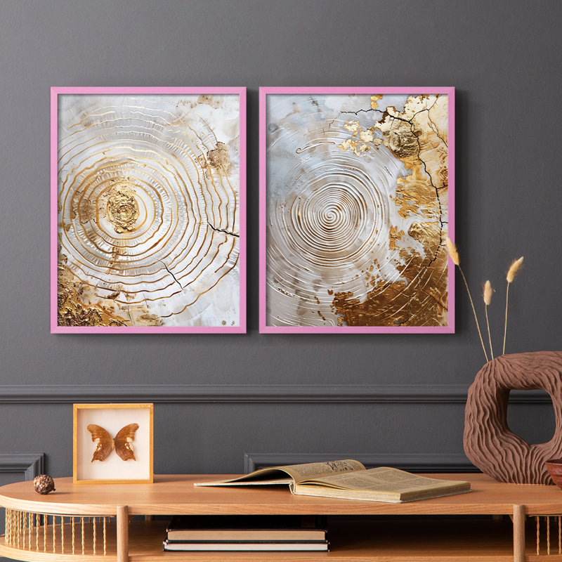 ABSTRACT Series CXLV - reproduction encadrée de qualité supérieure - prête à être accrochée - aucun clou requis - aucun clou requis