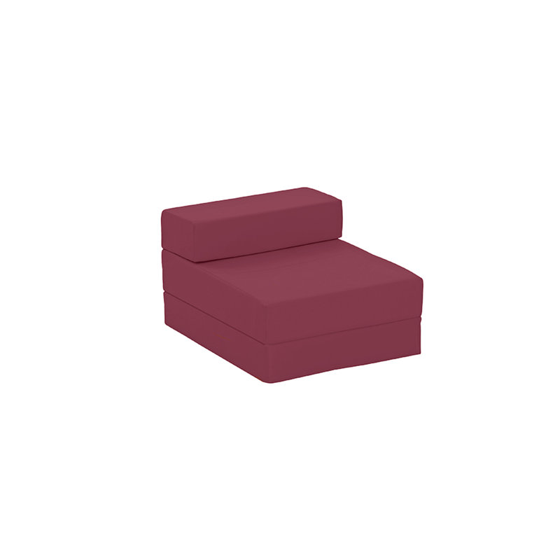 Vanhoose Faux Leather Accent Chair, 38cm H x 55cm W x 71cm D, Wine