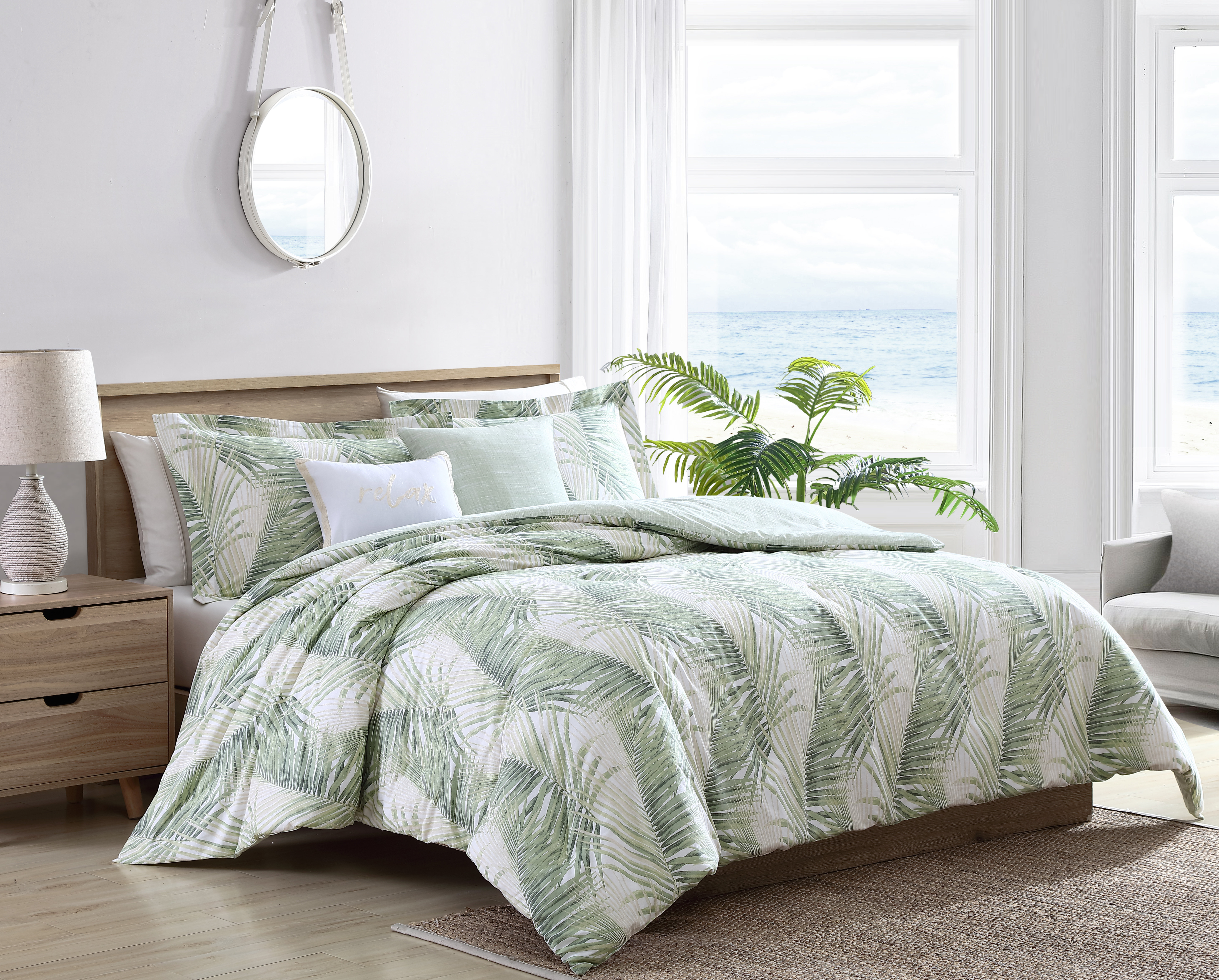 Tommy Bahama Home Tommy Bahama Kauai Green Cotton Reversible
