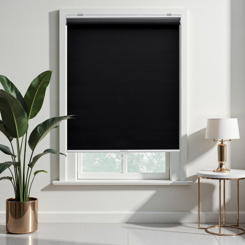 Rideaux occultants SUNOFF avec stores à enroulement sans cordon, protection UV et stores d'isolation thermique pour fenêtres, convenant au bureau et à la maison