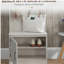 Portemanteau rustique avec banc de rangement pour chaussures, banc d'entrée avec portemanteau, portemanteau d'appoint avec tablettes de rangement pour couloir, vestibule, grain de bois blanc